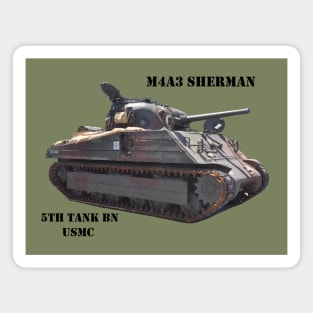 M4A3 Sherman black text Magnet